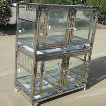 43" stainless steel glass stackable kennels
