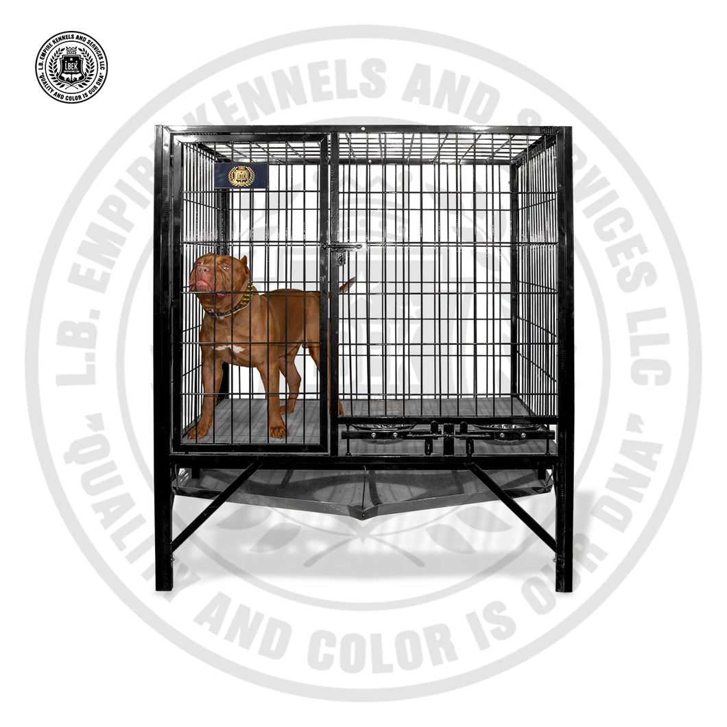 5'×4' Large Kennel Single Door Heavy Duty With Upgraded Floors And Waste Tray